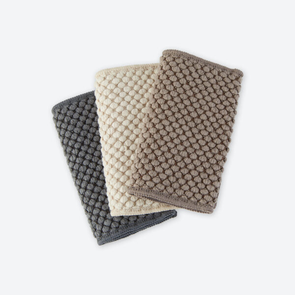 Norwex Counter Cloths & Box Set - slate/vanilla/mushroom