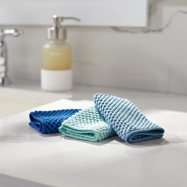Norwex Counter Cloths - navy, sea mist, teal