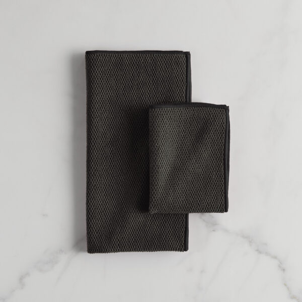 Norwex Diamond Textured Kitchen Towel & Cloth Set - onyx