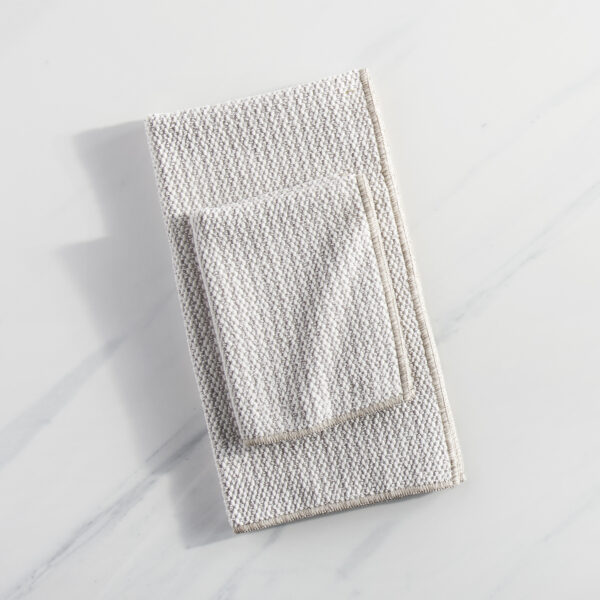 Norwex Diamond Textured Kitchen Towel & Cloth Set - heathered oatmeal