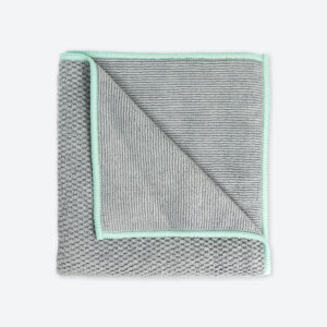 Norwex Diamond Textured Kitchen Towel - graphite with sea mist trim