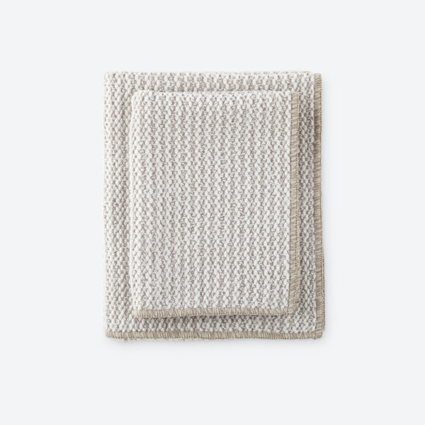 Norwex Diamond Textured Kitchen Towel & Cloth Set - heathered oatmeal