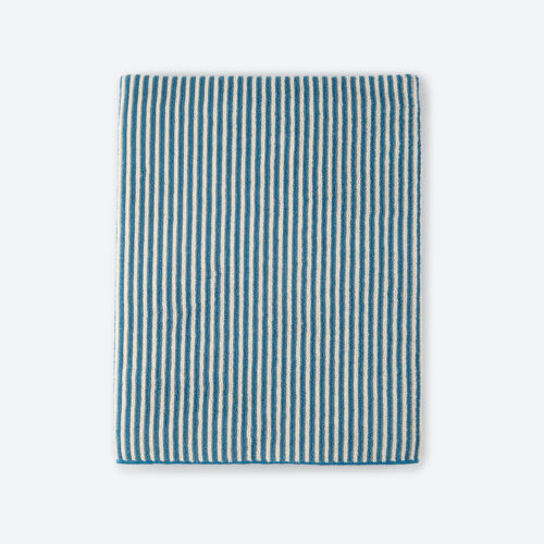 Norwex Bath Towel - teal/vanilla stripes