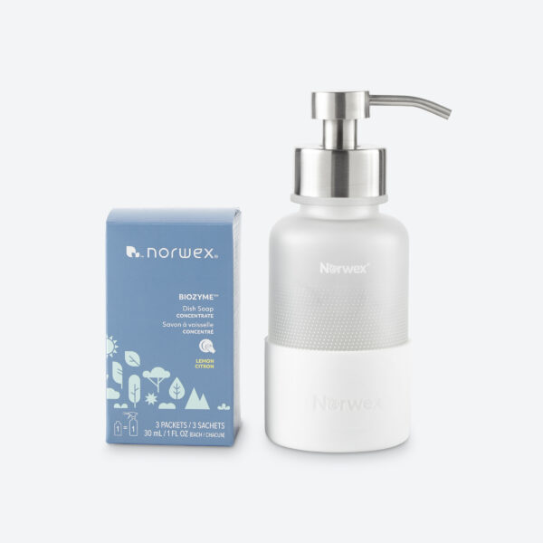 75b01e8338ca16aa30035eb45b04534b11b6e816.jpg Norwex Forever Refillable BioZyme™ Set with Dispenser