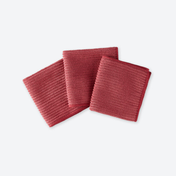 Norwex Channel Textured Kitchen Cloth Trio - pomegranate