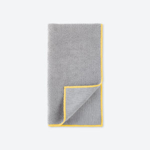 Norwex Diamond Textured Kitchen Towel - graphite with sunflower trim