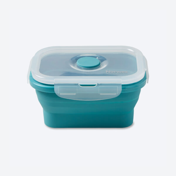b73d8d38d0c0c8e15290487ef7982510903d478f.jpg Norwex Silicone Food Storage Containers S/M (set of 2) - teal/graphite