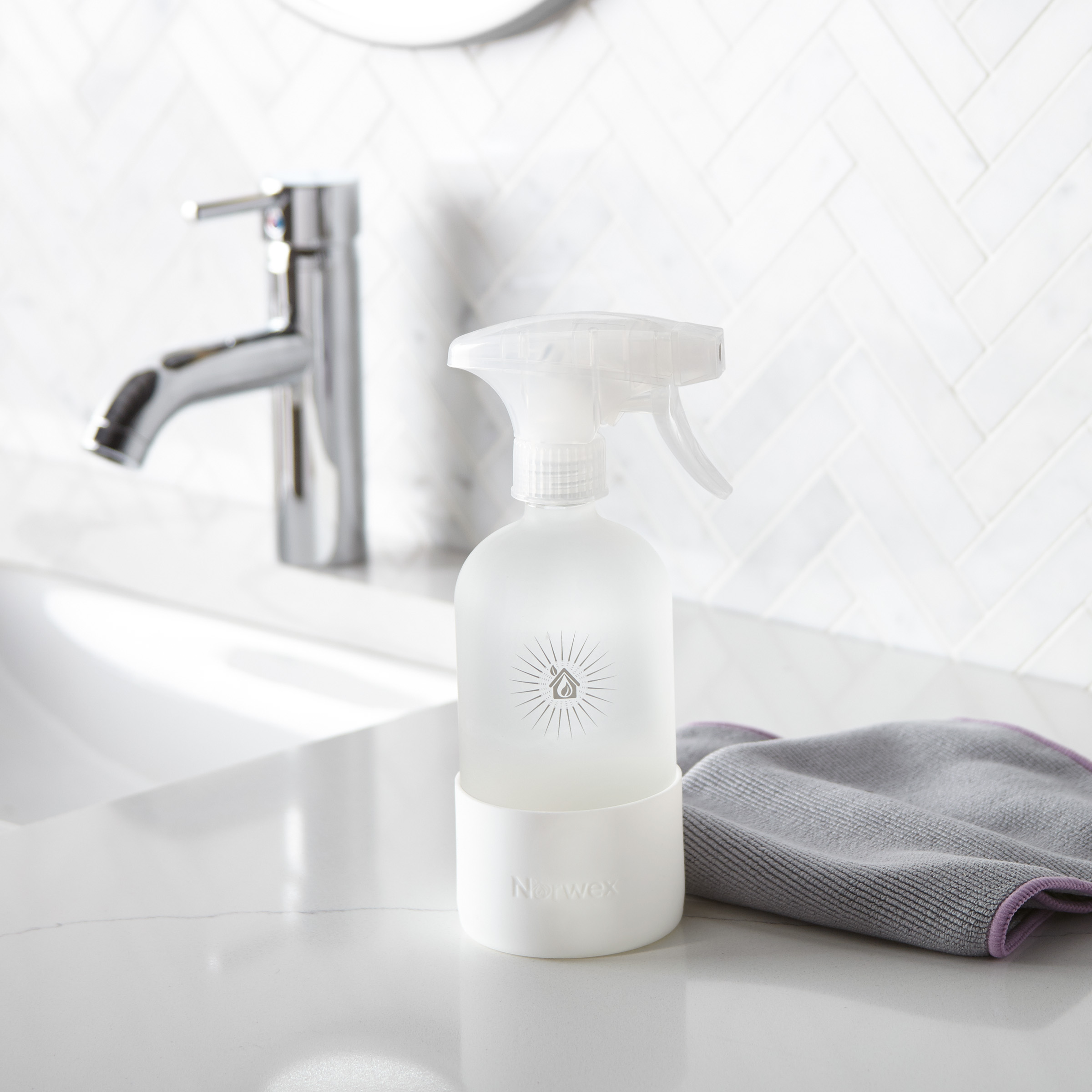 Norwex Forever Bottle with Sprayer - white