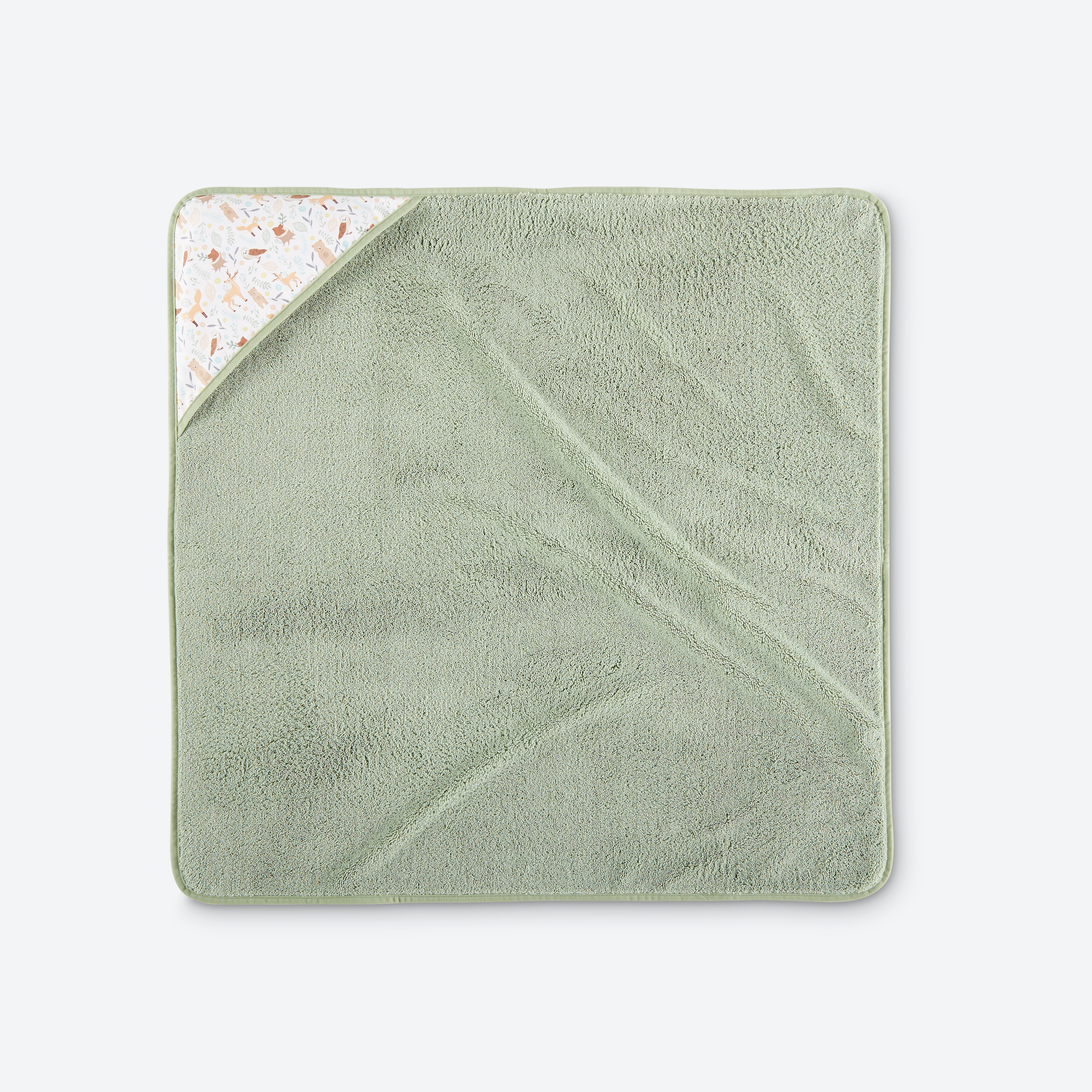 d7d452f66eb5248d18cfc3ec676f97e8a4333ee5.jpg Norwex Kids Hooded Towel - sage with woodland hood