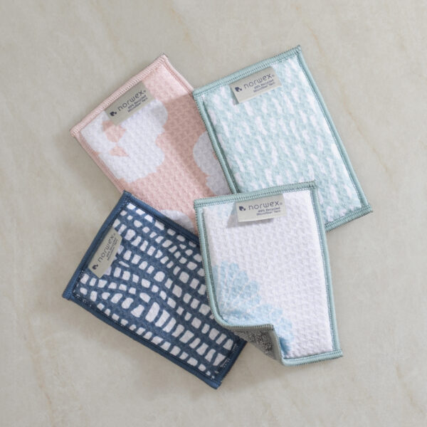 Norwex Dual-Sided Sponges, waffle weave (set of 4)