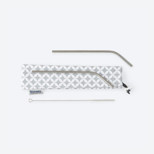 f8ad8654bf77b03e40385be5cd58ed9be7129ef0.jpg Norwex Stainless Steel Drinking Straws and Bag - Regular (set of 2)